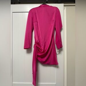 Missguided+ Vibrant Pink Asymmetrical Dress